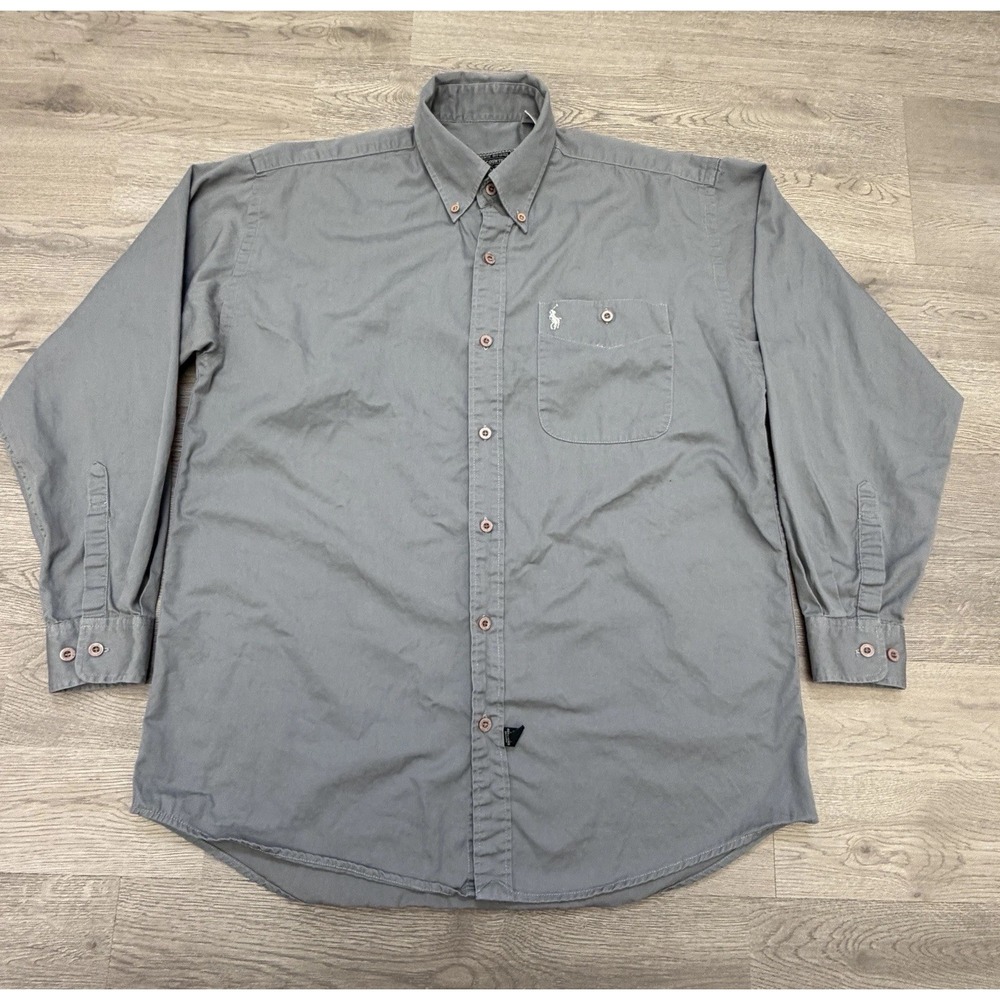 Polo Country Ralph Lauren Button Down Shirt Mens Large Vintage Y2K Cotton